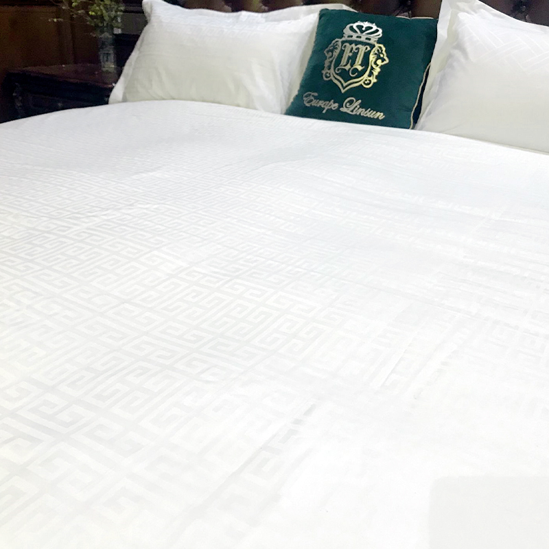 Sisir Panjang Kapas 80 -an Sateen Jacquard 400t Hotel Set Tempat Tidur