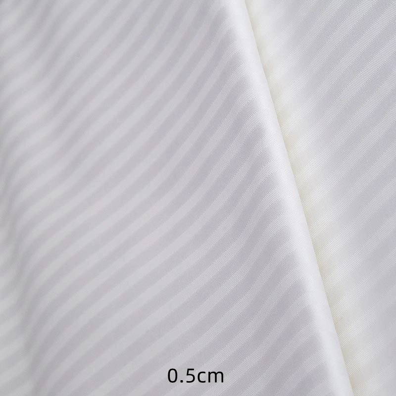 100 Cotton White Sateen Striped 250T Hotel Tekstil Kain