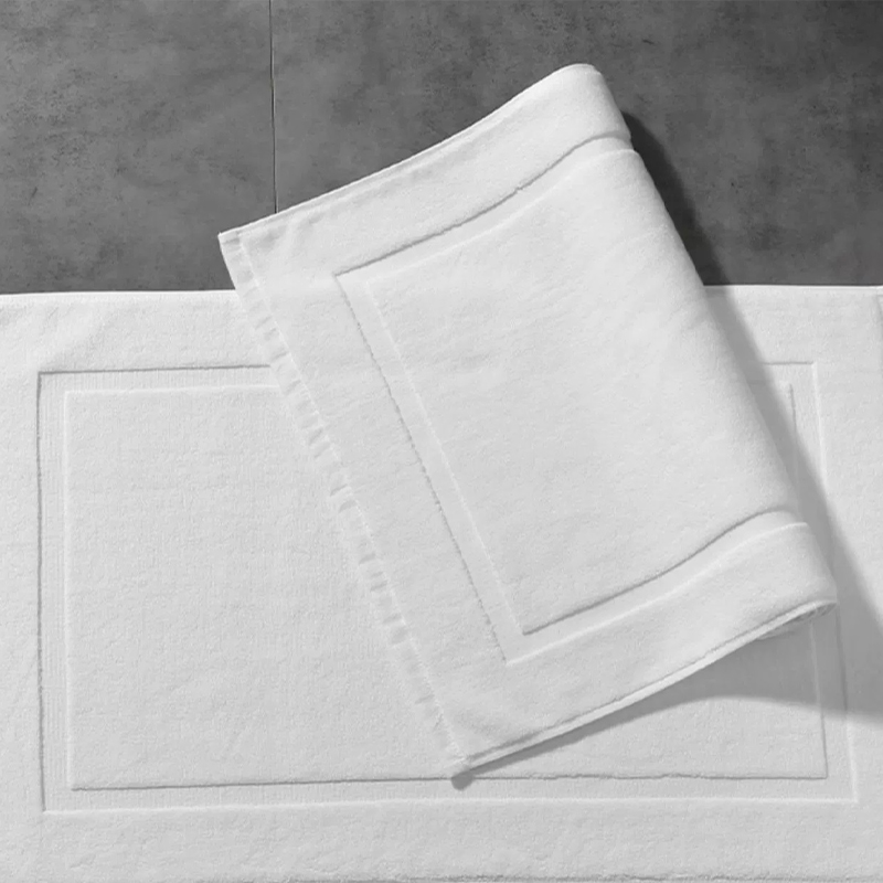 100 % Cotton 32S/2 Loop Frame Border Bat Bath Mat Hotel