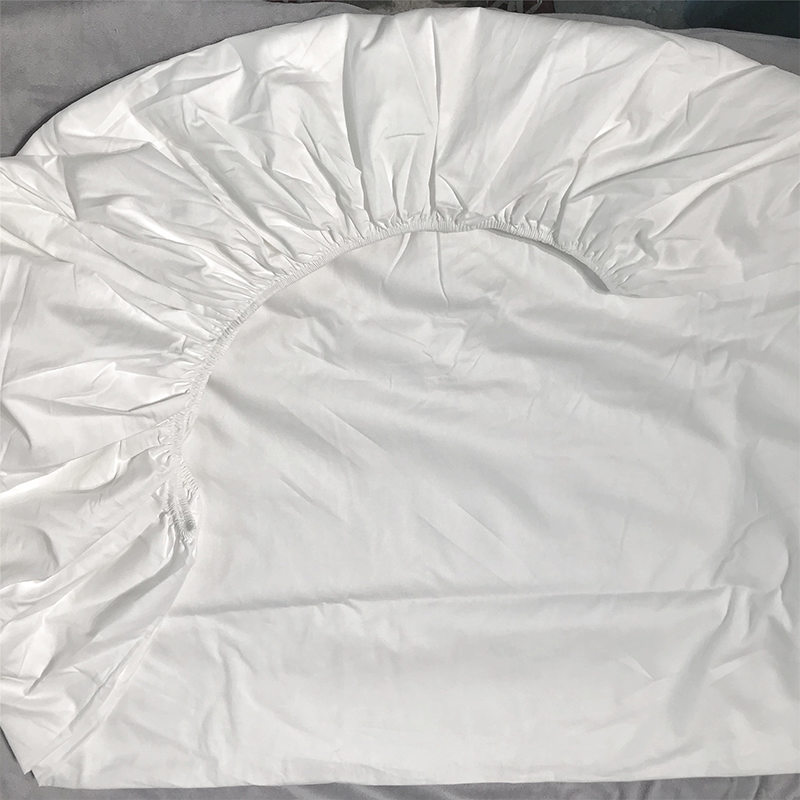 Deluxe 100 Combed Cotton White Sateen 400t Hotel Pasokan Lembar Tempat Tidur