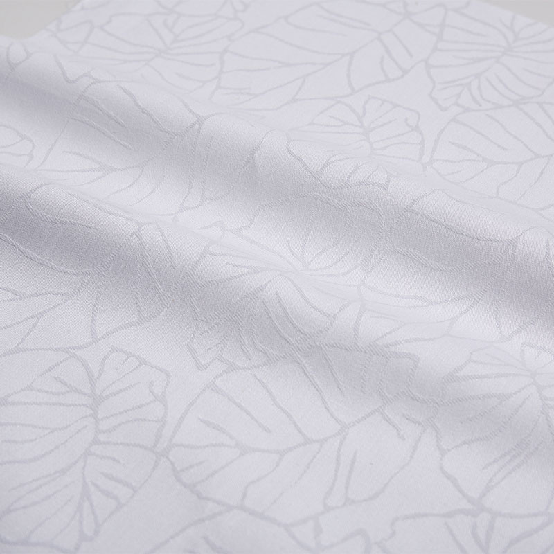 Cotton Jacquard Meninggalkan Kain Tempat Tidur Tekstil Hotel