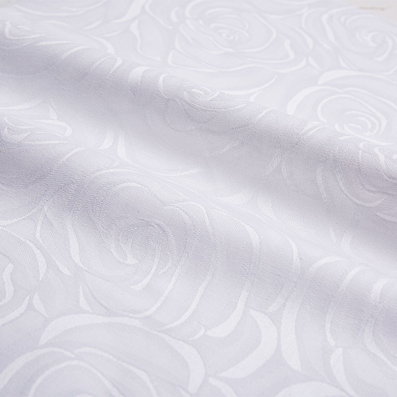 Kapas putih tempat tidur hotel satin satin jacquard mawar bunga
